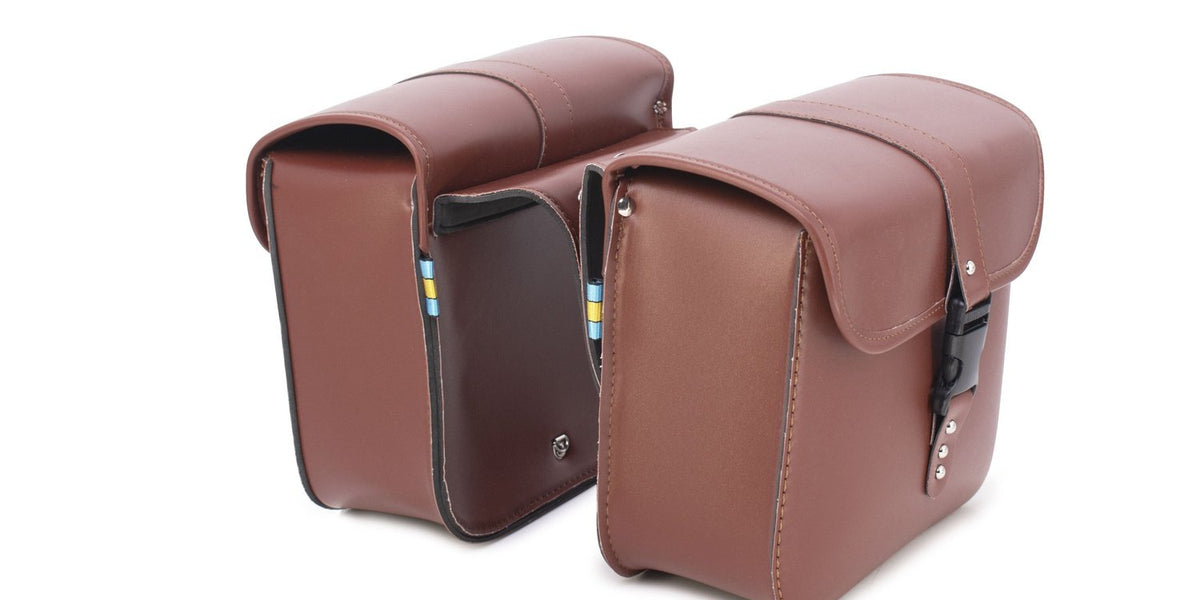 Universal Leather Saddle Bags — Derand Motorsports